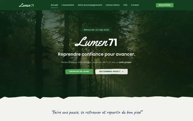 Site de l'association Lumen 71