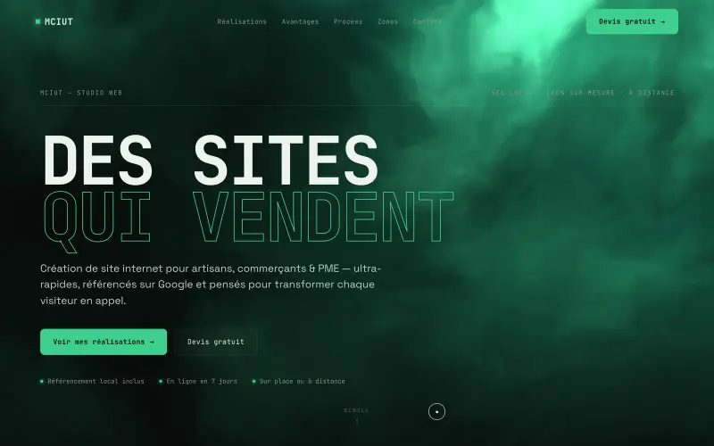 Site du studio web MCIUT